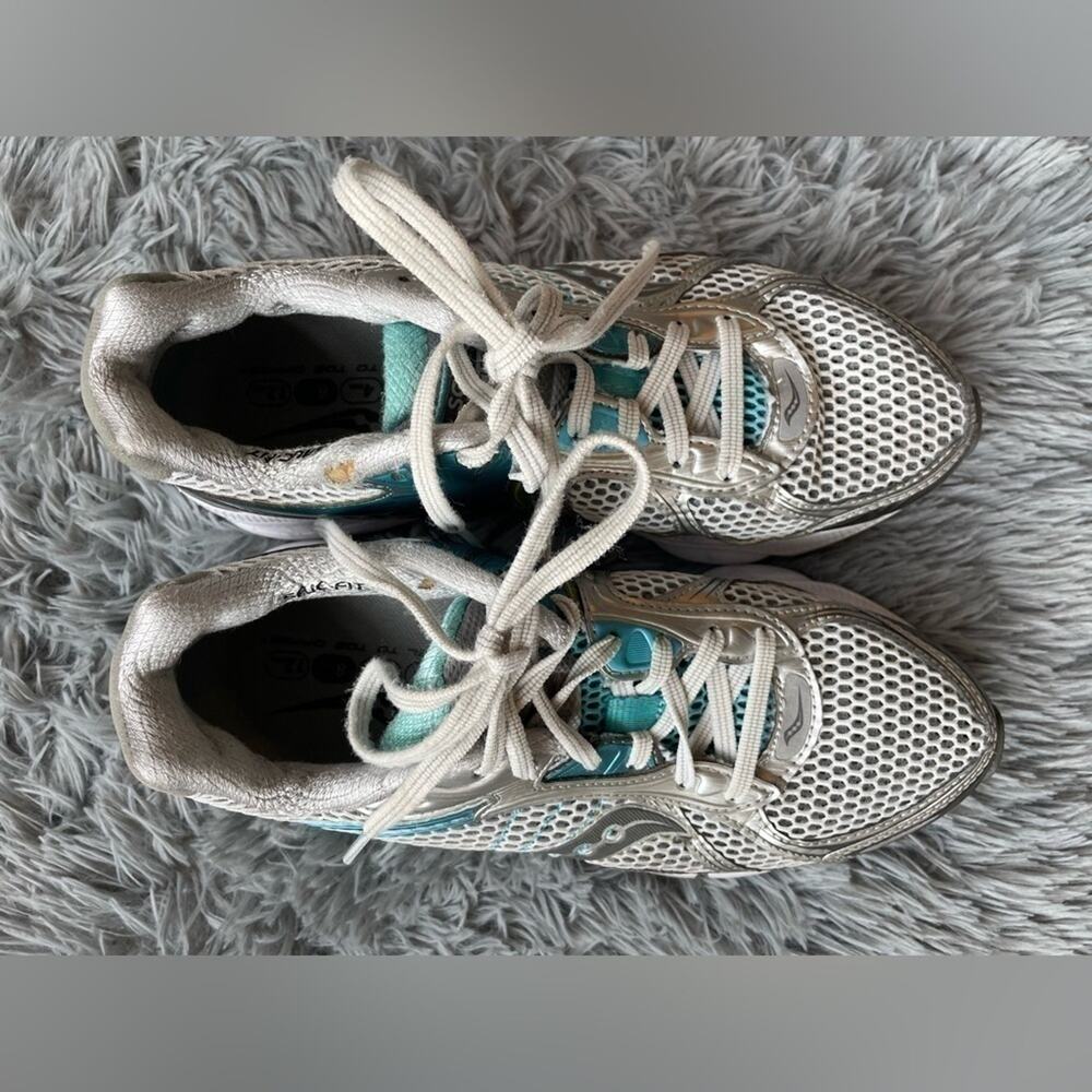 Women’s Saucony Hurricane 14 Silver/Teal Running Shoes Size 7.5 – Used - Picture 4 of 8